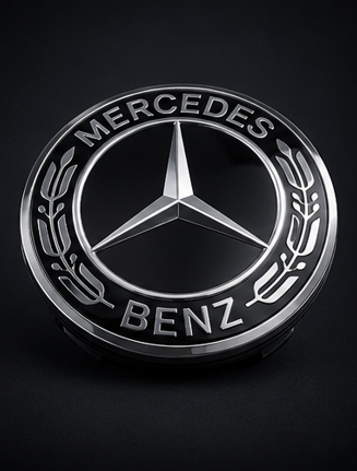 Mercedes-Benz logo on a dark background