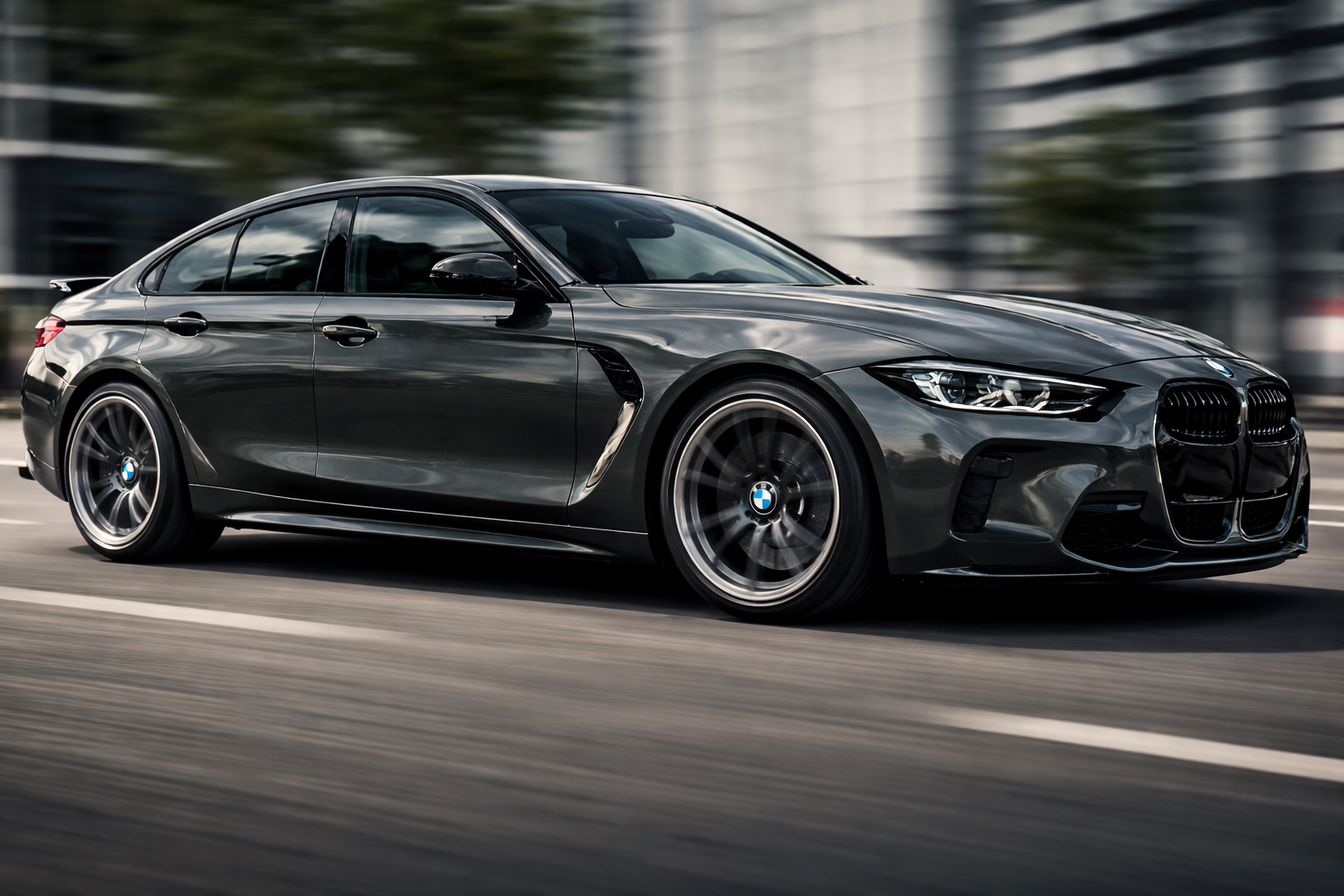 Bmw with floating wheel caps
